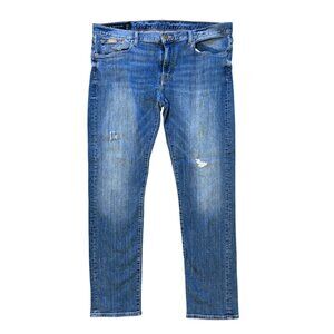 A/X Armani Exhange 36 Jeans J13 Stretch Slim Fit 40 X 31 Mens Destroyed Denim